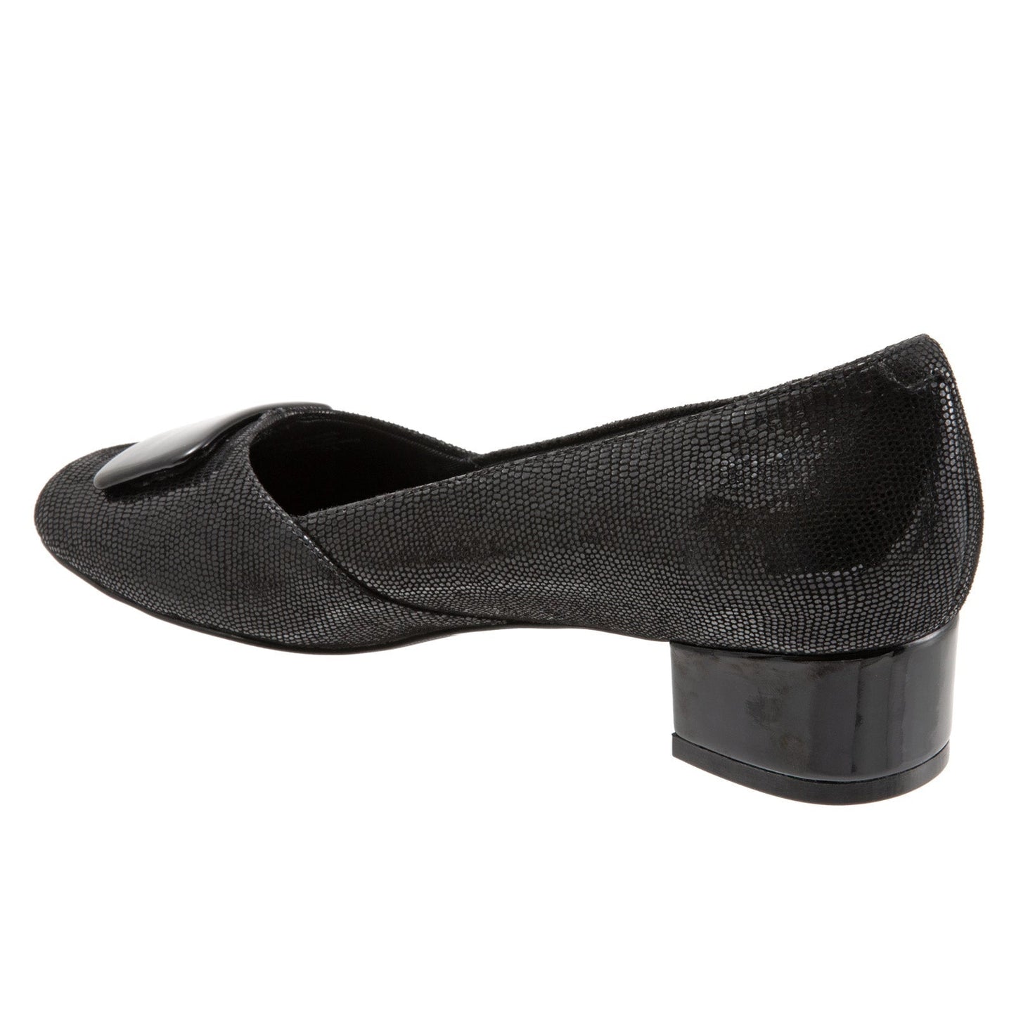 Trotters Delse T1852-008 Womens Black Narrow Leather Pumps Heels Shoes