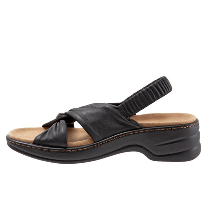 Trotters Nella T1914-001 Womens Black Narrow Slingback Sandals Shoes