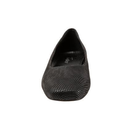 Trotters Honor T2057-004 Womens Black Narrow Leather Ballet Flats Shoes