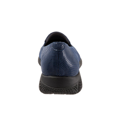 Trotters Universal T2110-406 Womens Blue Leather Slip On Loafer Flats Shoes
