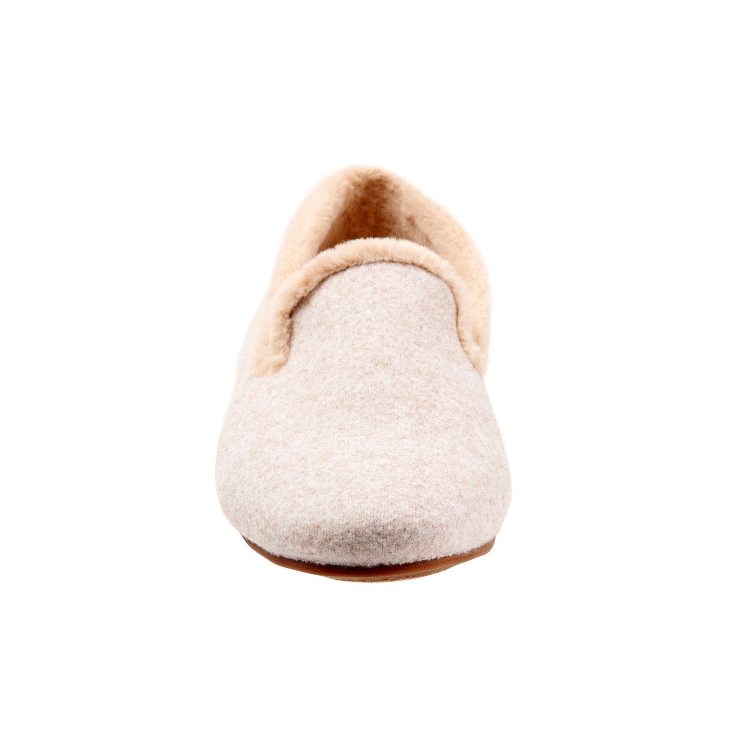 Trotters Glory T2160-156 Womens Beige Leather Slip On Loafer Flats Shoes