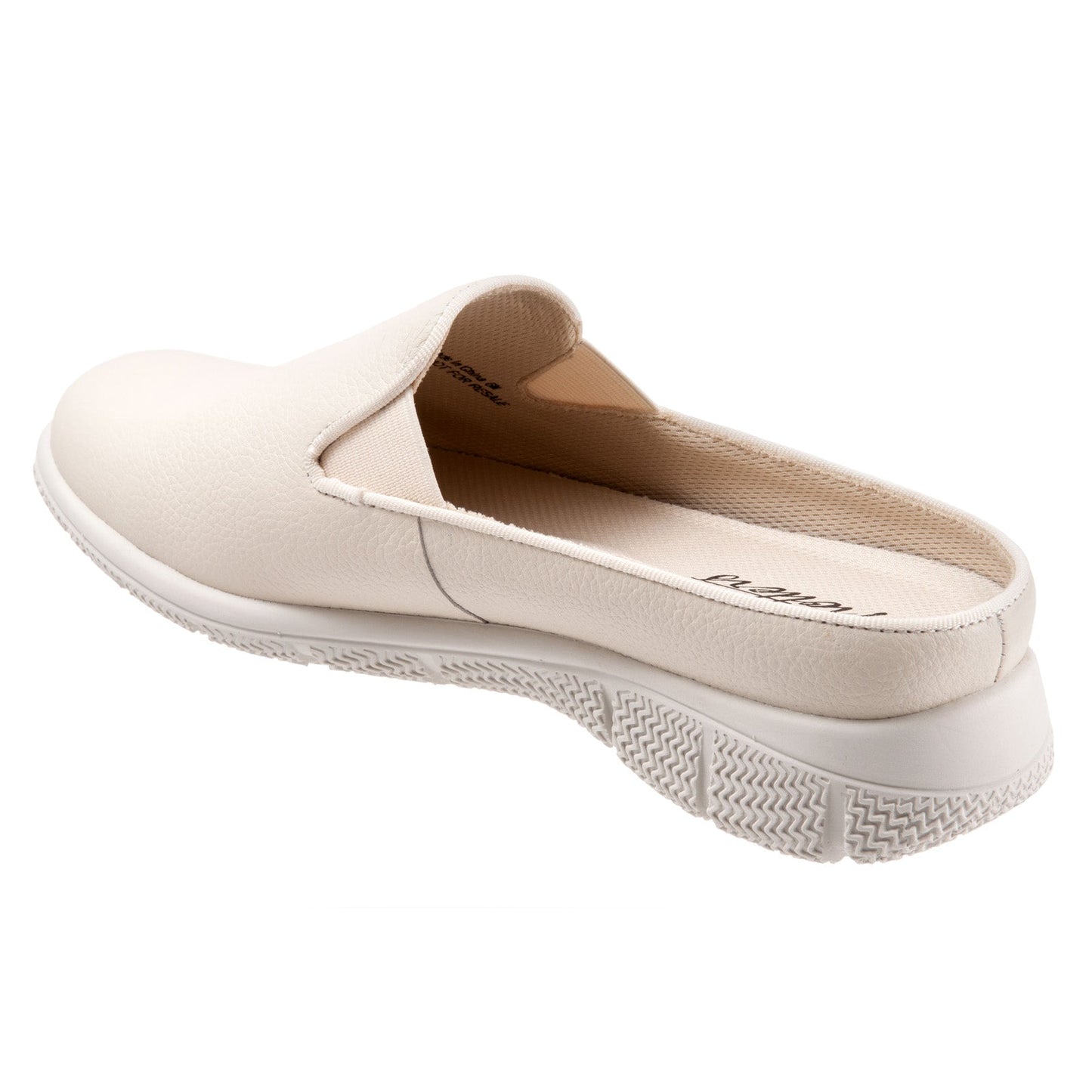 Trotters Uma T2238-126 Womens Beige Wide Leather Slip On Mule Flats Shoes