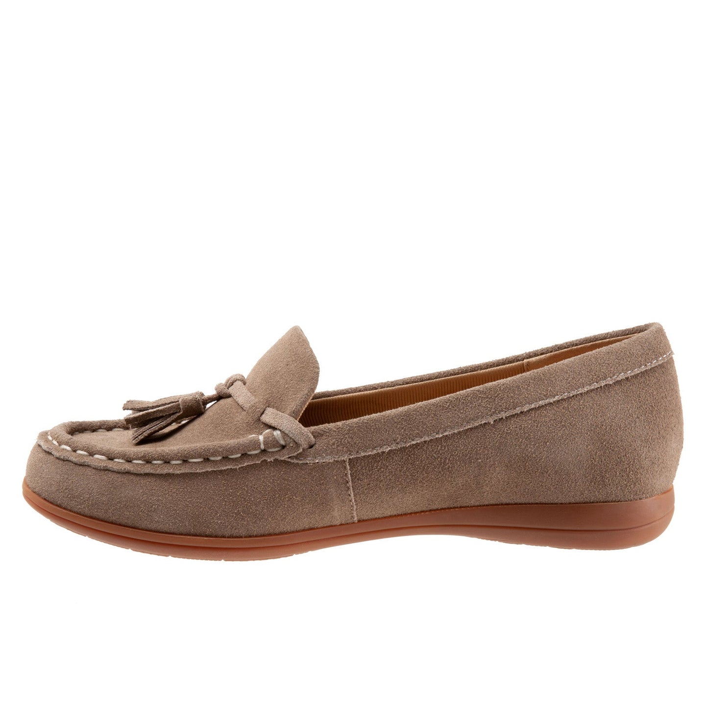 Trotters Dawson T2254-258 Womens Brown Narrow Leather Loafer Flats Shoes