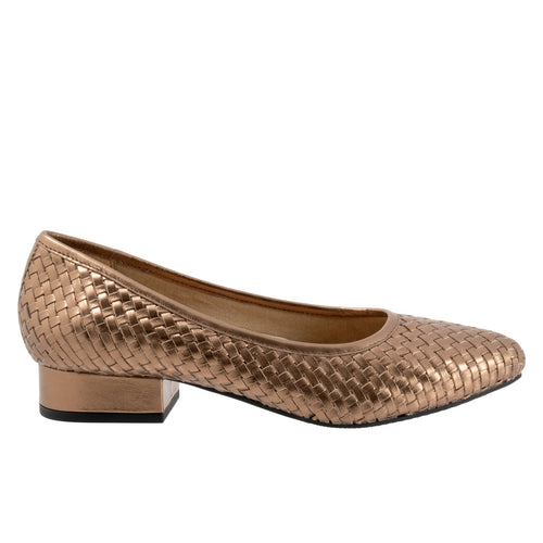 Trotters Jade T2269-222 Womens Brown Narrow Leather Pumps Heels Shoes