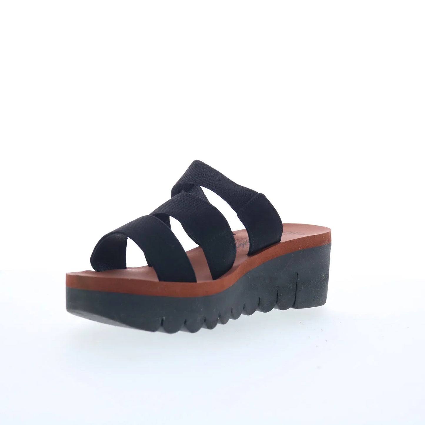 Fly London Yian YIAN845FLY-000 Womens Black Leather Wedges Sandals Shoes