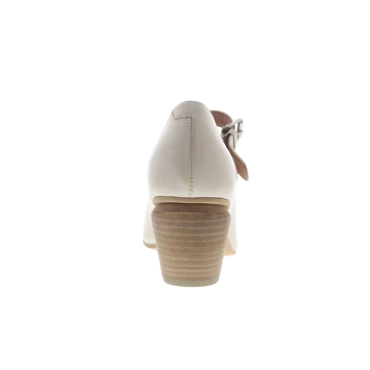 Miz Mooz Amara Womens Beige Leather Hook & Loop Pumps Heels Shoes