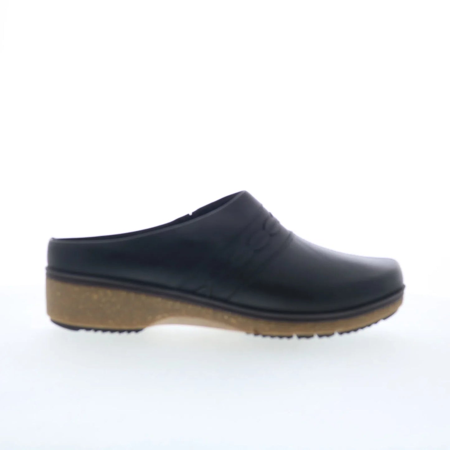 Softwalk Amber 3.0 S2301-001 Womens Black Leather Slip On Clog Flats Shoes