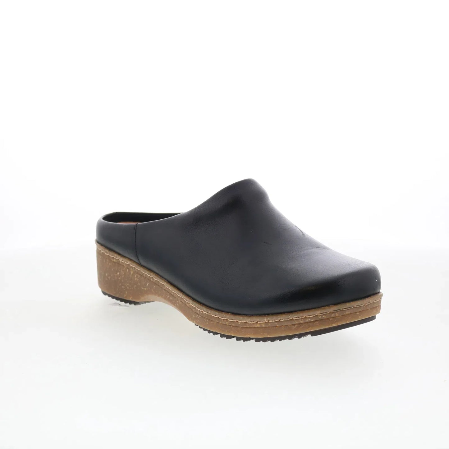 Softwalk Arvada S2302-001 Womens Black Leather Clog Flats Shoes
