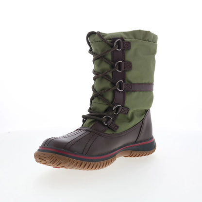 Pajar Aviva PDPAB00190.01 Womens Green Synthetic Lace Up Casual Dress Boots