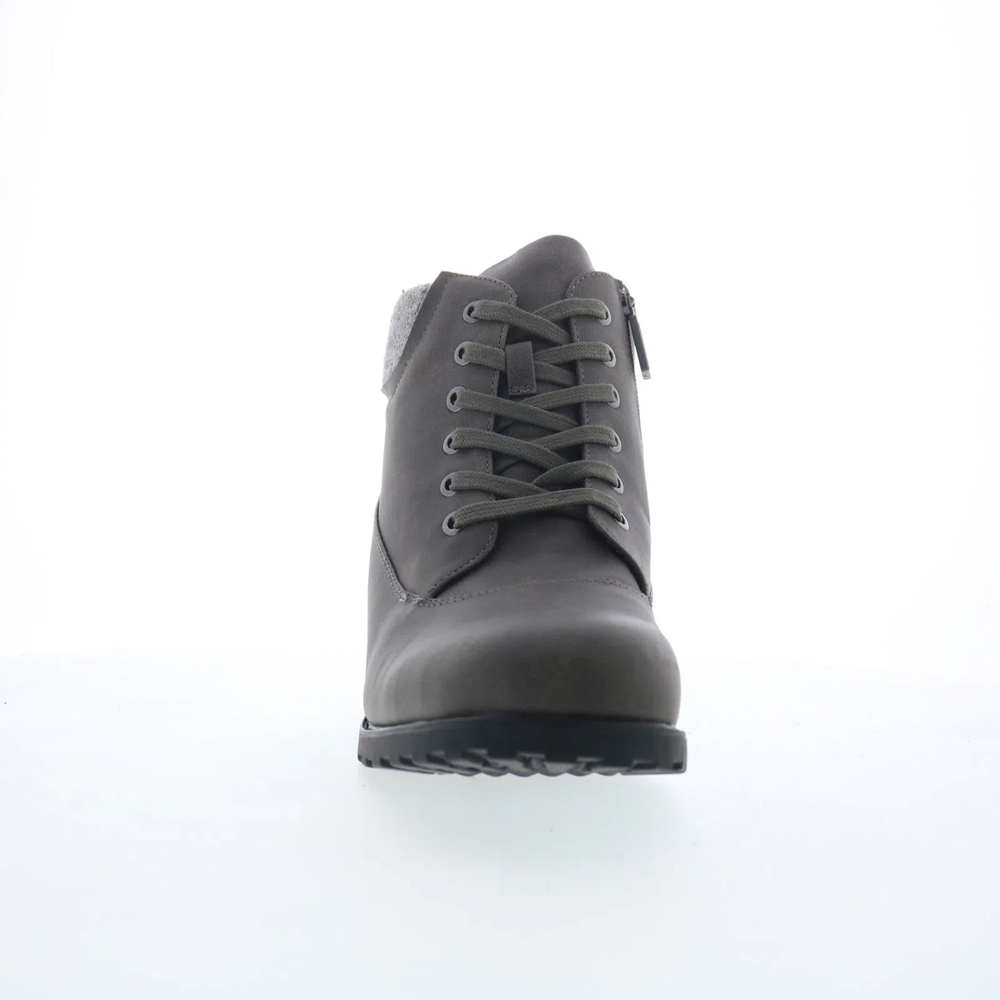 Trotters Bellamy T2350-075 Womens Gray Leather Ankle & Booties Boots