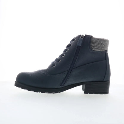 Trotters Bellamy T2350-400 Womens Blue Leather Ankle & Booties Boots