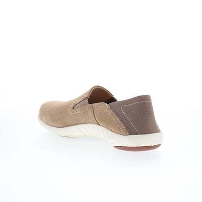 Spenco Bindie Slide SP1039TAN Womens Brown Suede Slip On Slides Flats Shoes