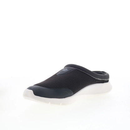 Spenco Bliss Slide SP1003BLK Womens Black Mesh Slip On Mule Flats Shoes