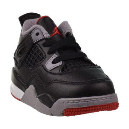 Air Jordan Retro 4 "Bred Reimagined" (TD) Toddler Shoes Black-Cement Grey