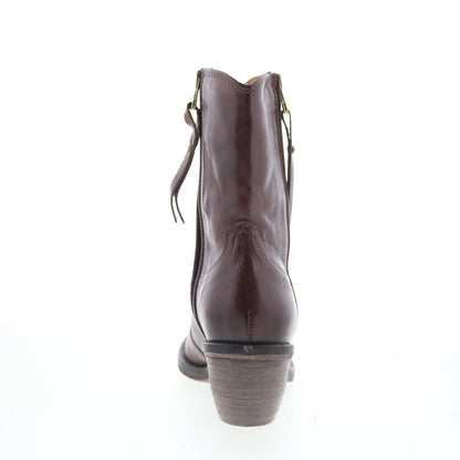 A.S. 98 Charlie Womens Brown Leather Zipper Ankle & Booties Boots