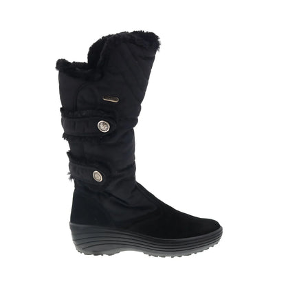 Pajar Chloe 53195 Womens Black Suede Zipper Mid Calf Boots