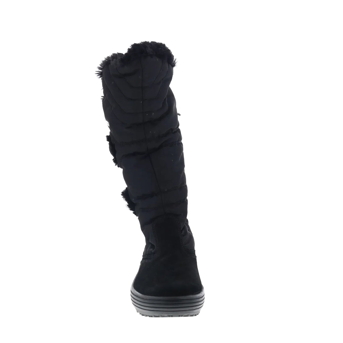 Pajar Chloe 53195 Womens Black Suede Zipper Mid Calf Boots