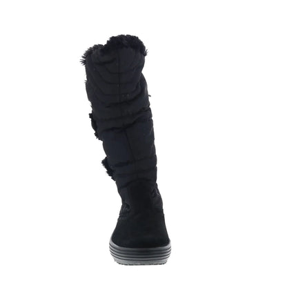Pajar Chloe 53195 Womens Black Suede Zipper Mid Calf Boots