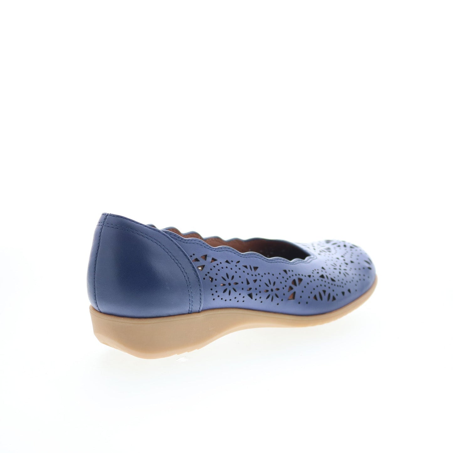 Cobb Hill Rory CHRORY Womens Blue  Narrow Leather Slip On Ballet Flats Shoes