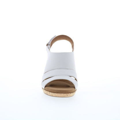 Rockport Briah Slingback CJ5408 Womens White Leather Slingback Sandals Shoes