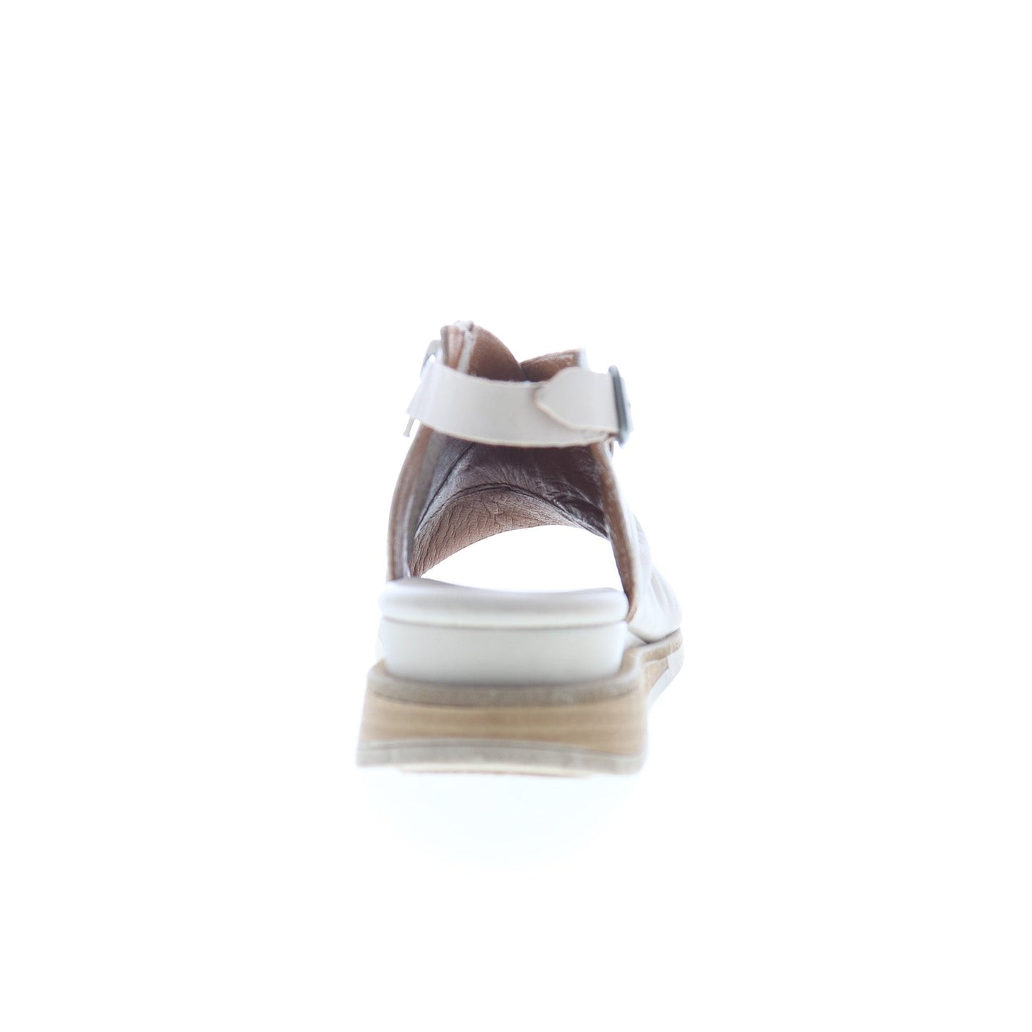 Miz Mooz Conor Womens Beige Leather Zipper Slingback Sandals Shoes