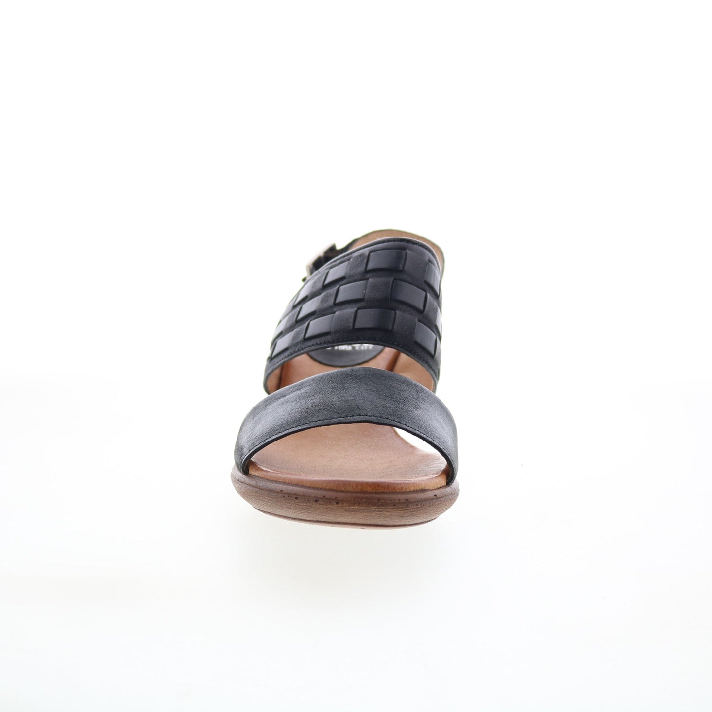 Miz Mooz Constance Womens Black Leather Hook & Loop Strap Sandals Shoes