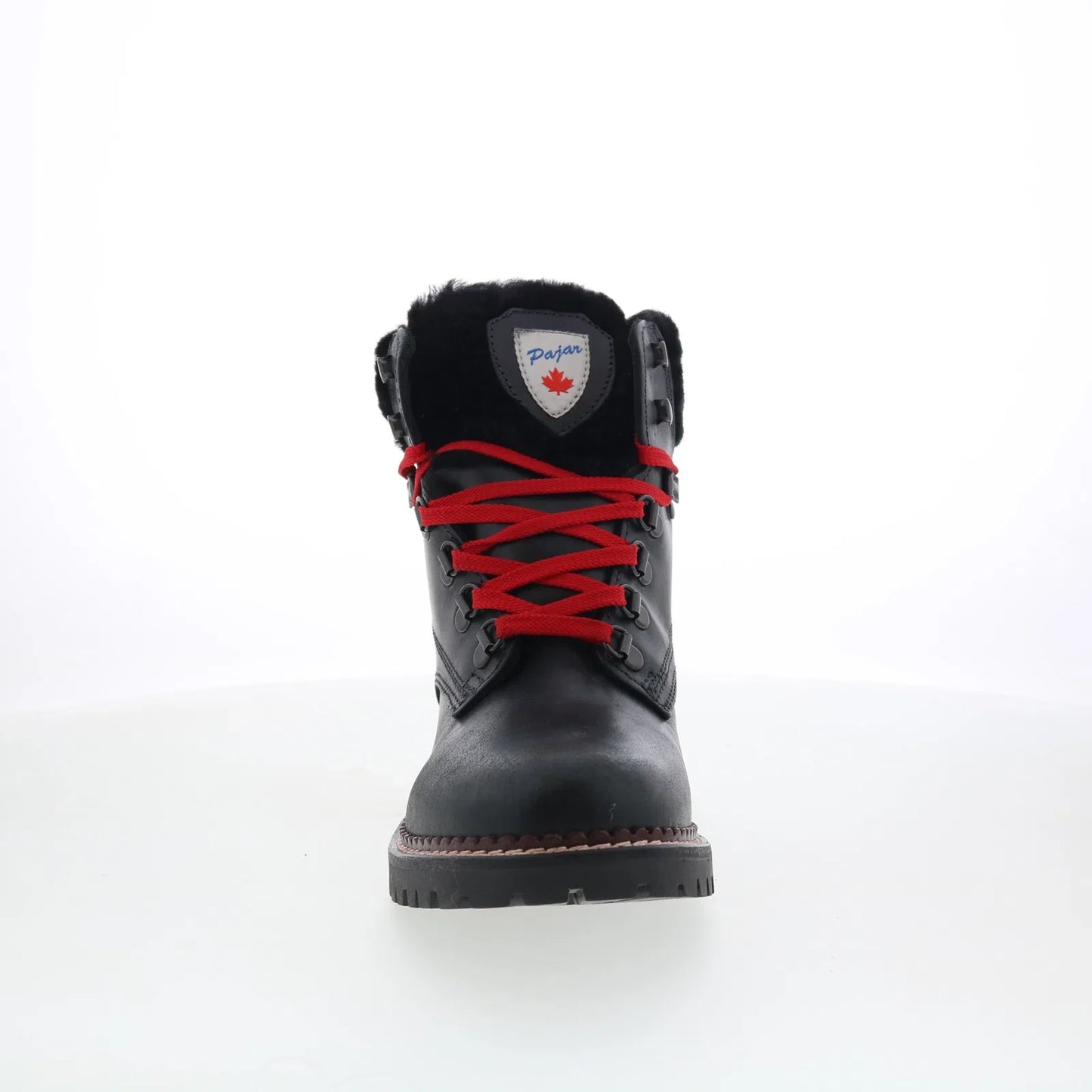 Pajar Cortina 48916 Womens Black Leather Lace Up Ankle & Booties Boots
