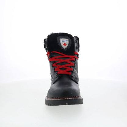 Pajar Cortina 48916 Womens Black Leather Lace Up Ankle & Booties Boots