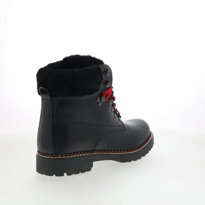 Pajar Cortina 48916 Womens Black Leather Lace Up Ankle & Booties Boots