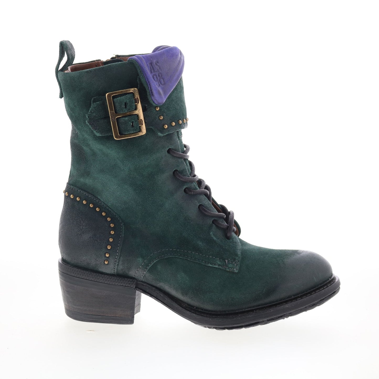 A.S. 98 Cree Womens Green Suede Zipper Casual Dress Boots