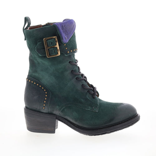 A.S. 98 Cree Womens Green Suede Zipper Casual Dress Boots