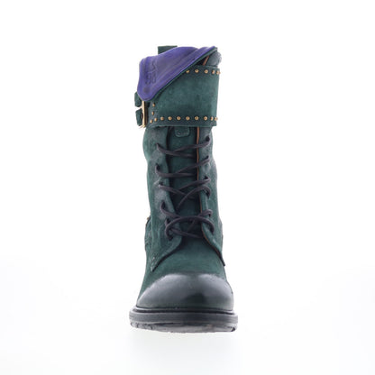 A.S. 98 Cree Womens Green Suede Zipper Casual Dress Boots