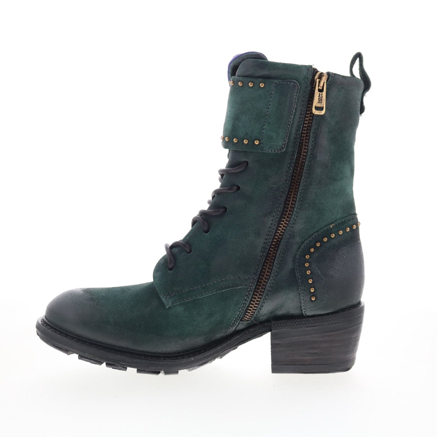 A.S. 98 Cree Womens Green Suede Zipper Casual Dress Boots
