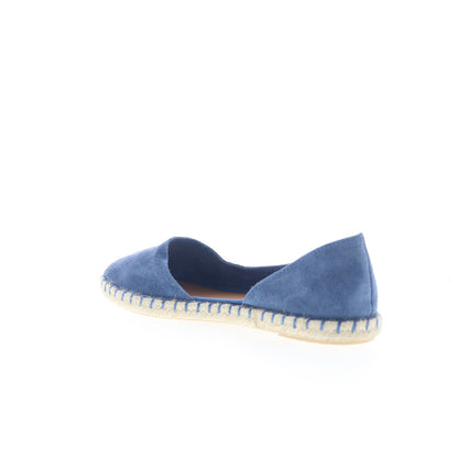 Miz Mooz Cruze Womens Blue Suede Slip On Espadrille Flats Shoes