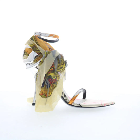 Diesel D-Ten&Half SDL Bandana Womens Canvas Gray Strap Heels Shoes