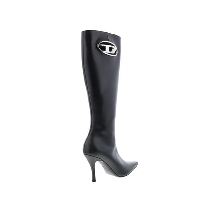 Diesel D-Venus HBT Y03207-P5088-T8013 Womens Black Knee High Boots