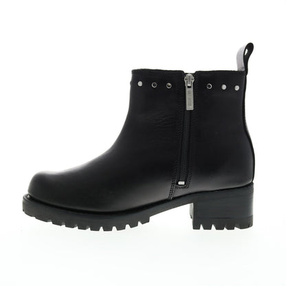 Harley-Davidson Ashby Pull On D84717 Womens Black Leather Motorcycle Boots