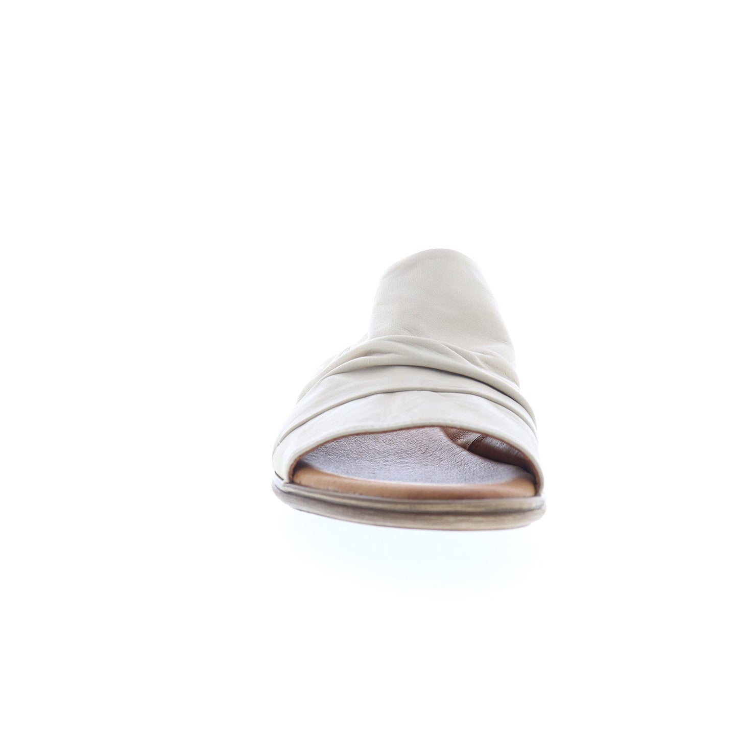 Miz Mooz Dandelion Womens Beige Leather Slip On Slides Sandals Shoes