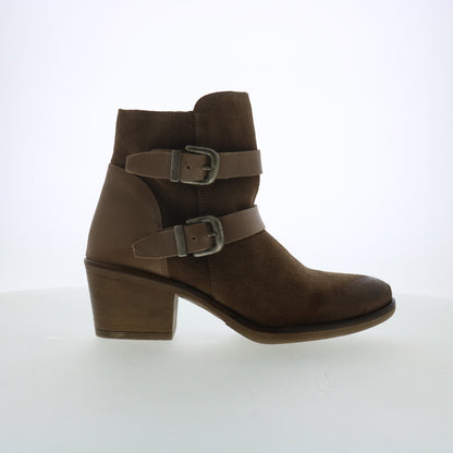 Miz Mooz Dayla Womens Brown Suede Zipper Ankle & Booties Boots