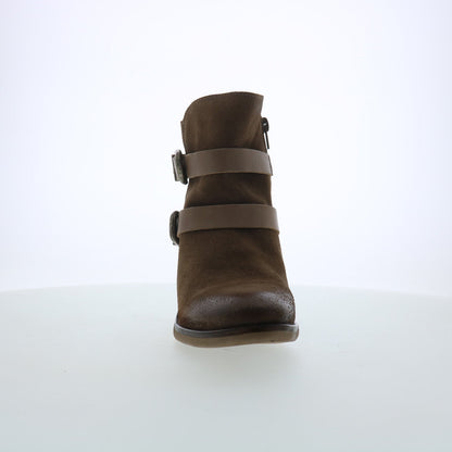 Miz Mooz Dayla Womens Brown Suede Zipper Ankle & Booties Boots