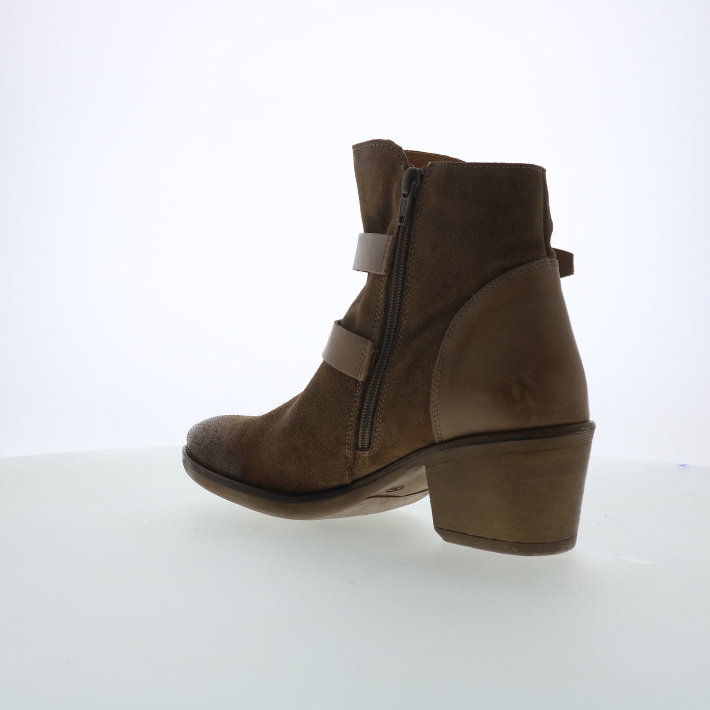 Miz Mooz Dayla Womens Brown Suede Zipper Ankle & Booties Boots