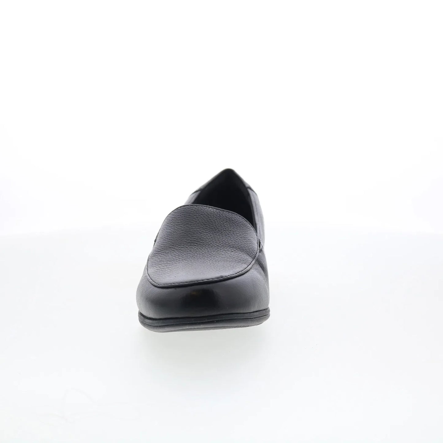 Trotters Deanna T2055-001 Womens Black Leather Slip On Loafer Flats Shoes