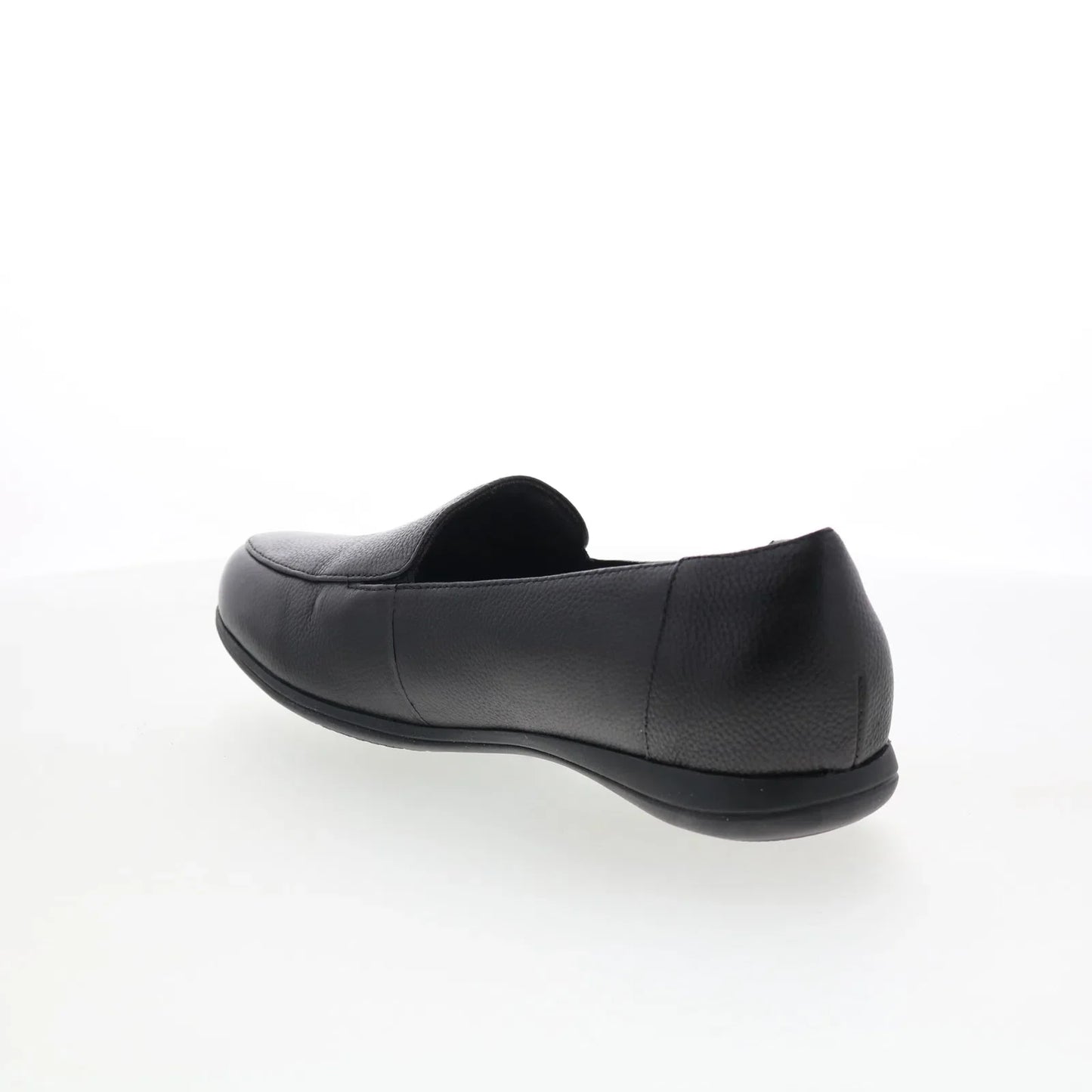 Trotters Deanna T2055-001 Womens Black Leather Slip On Loafer Flats Shoes