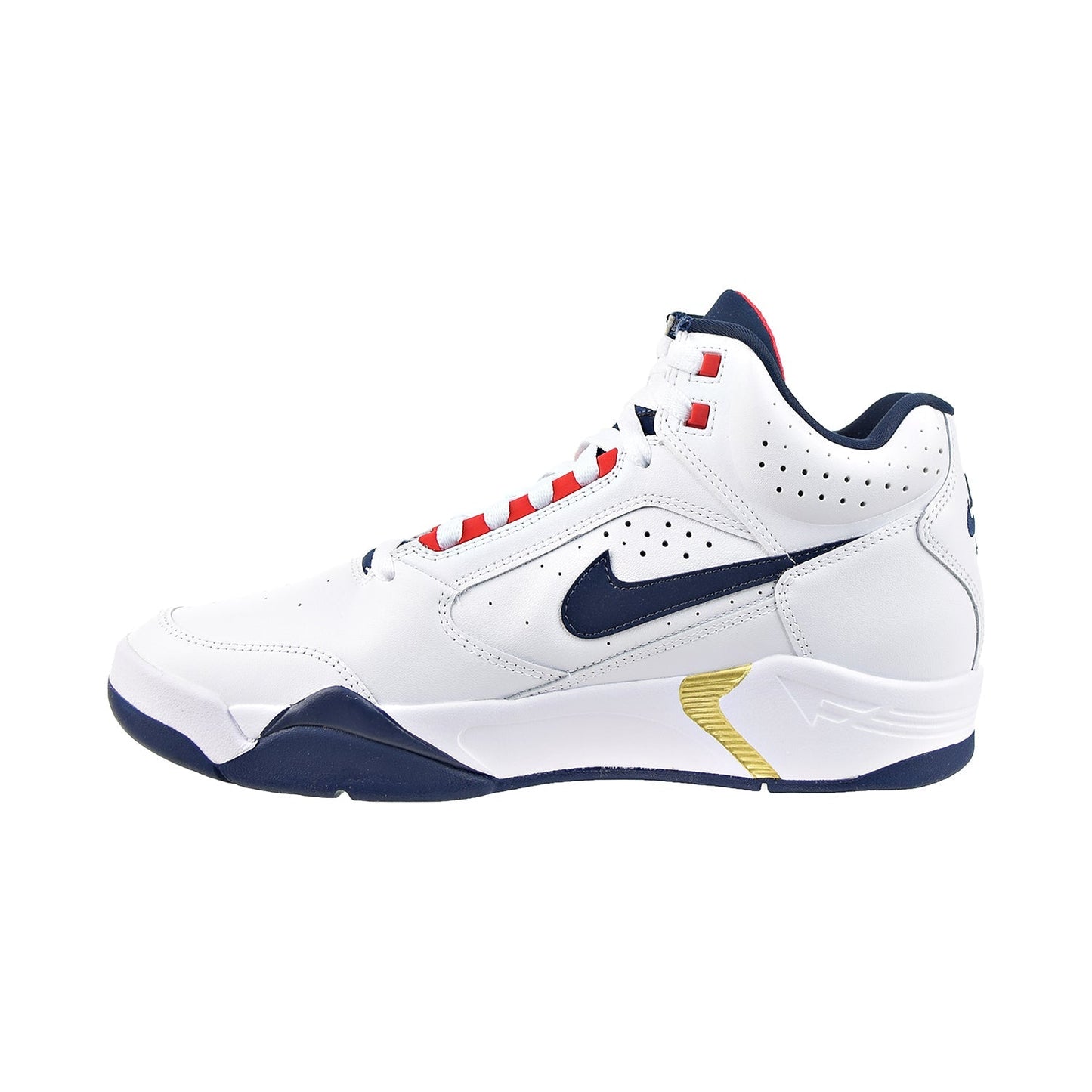 Nike Air Flight Lite Mid Men's Shoes White-Navy-Red