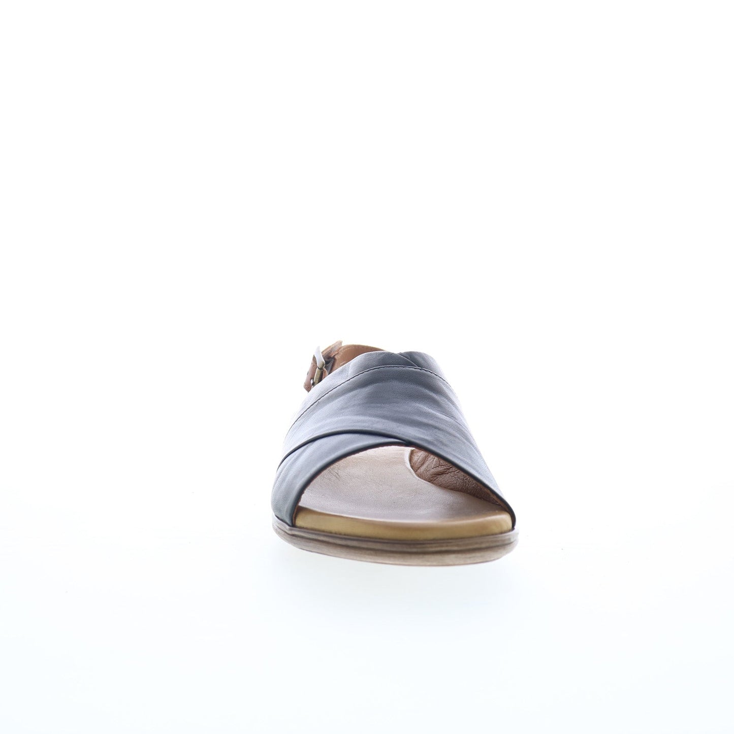 Miz Mooz Dorothy Womens Black Leather Hook & Loop Slingback Sandals Shoes