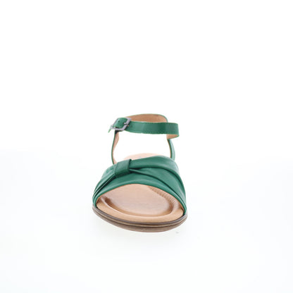 Miz Mooz Dorra Womens Green Leather Hook & Loop Strap Sandals Shoes