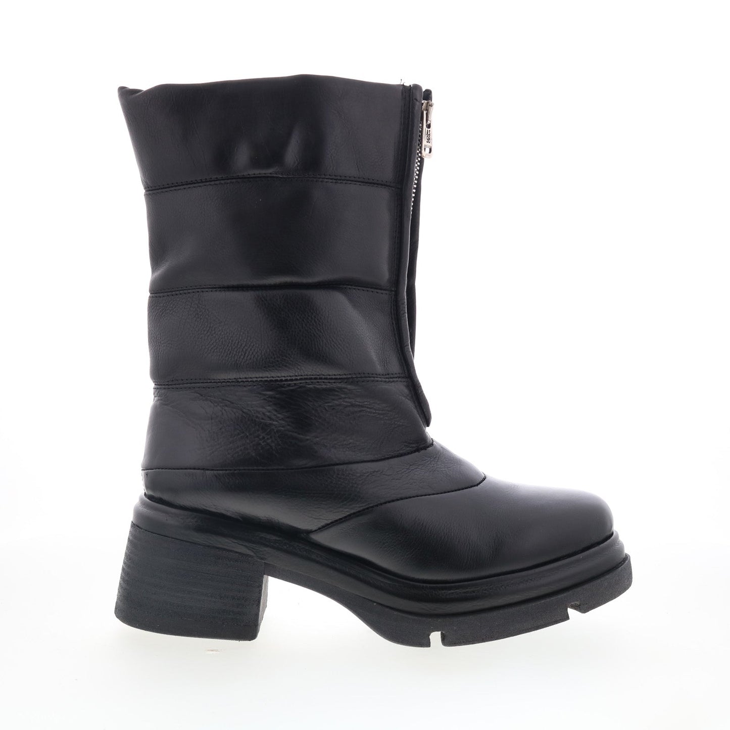 A.S. 98 Edwin Womens Black Leather Zipper Casual Dress Boots