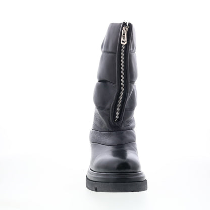 A.S. 98 Edwin Womens Black Leather Zipper Casual Dress Boots