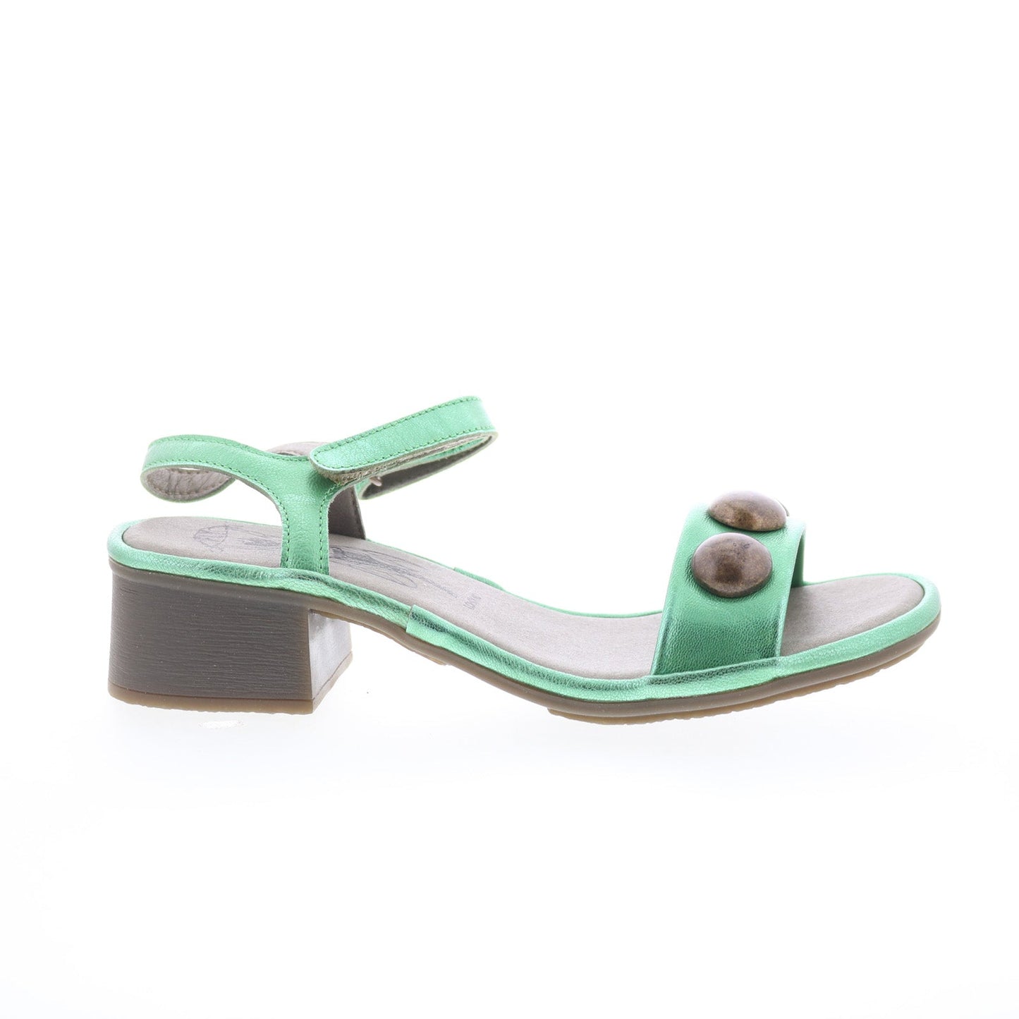 Fly London Exie EXIE487FLY-001 Womens Green Leather Heeled Sandals Shoes
