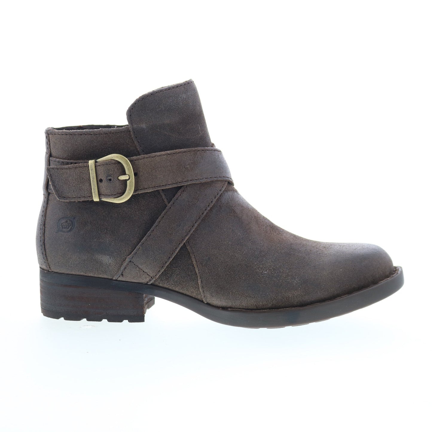 Born Trinculo F11417 Womens Gray Leather Zipper Ankle & Booties Boots